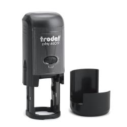 The Trodat 46019 (3/4" diameter) is a premium, quiet, and durable custom self-inking stamp. The built-in removable ink pad will provide several thousand impressions and is re-inkable for thousands more.