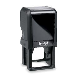 The Trodat 4924 (1-5/8" x 1-5/8") is a premium, quiet, and durable custom self-inking stamp. The built-in removable ink pad will provide several thousand impressions and is re-inkable for thousands more.