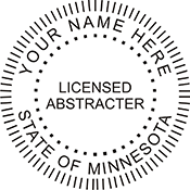 Licensed Abstracter - Minnesota - 1-5/8" Dia