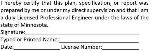 Licensed Professional Engineer - Minnesota 1-1/2" x 2" Stamp
