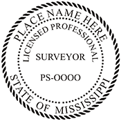 Licensed Professional Surveyor - Mississippi - 2" Dia