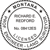 Professional Engineer & Land Surveyor - Montana - 1-5/8" Dia