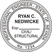 Professional Engineer Civil/Structural - Nevada - 1-5/8" Dia