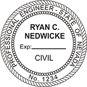 Professional Civil Engineer-Nevada - 1-5/8" Dia