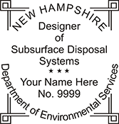 Designer of Subsurface Disposal Systems - New Hampshire - 2" Sq.-Maxlight 5050 Pre-Inked Stamp