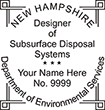 DESGNDISPOS-NH - Designer of Subsurface Disposal Systems - New Hampshire - 2" Sq.-Maxlight 5050 Pre-Inked Stamp