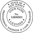 ENGLANDSURV-NJ - Professional Engineer & Land Surveyor - New Jersey - 1-5/8" Dia - Black Ideal Embosser