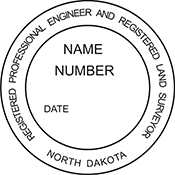 Engineer and Land Surveyor - North Dakota - 1-3/4" Dia