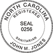 SANIT-NC - Sanitarian - North Carolina - 1-7/8" Dia
