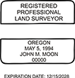 LANDSURV-OR - Land Surveyor - Oregon - 1-3/4" Square - Maxlight  5050 Pre-Ink Stamp