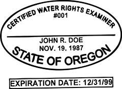 Water Examiner - Oregon Trodat 4928 Self-inking Stamp