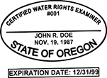 WATER-OR - Water Examiner - Oregon Trodat 4928 Self-inking Stamp