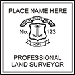 LANDSURV-RI - Land Surveyor - Rhode Island - Trodat 4924 Self-Inking Stamp - 1-1/2" Square