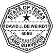 LANDSURV-TX - Land Surveyor - Texas - 1-5/8" Dia
