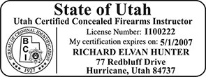 FIREINST-UT - Certified Concealed Firearms Instructor- Utah - Trodat 4914 Self-Inking Stamp