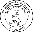 LANDSURV-WY - Land Surveyor - Wyoming - 1-3/4" Dia 