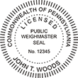 WEIGH-PA - Public Weighmaster Seal - Pennsylvania - 2" Dia