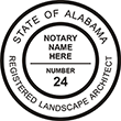 LSARCH-AL - Landscape Architect - Alabama - 2" Dia