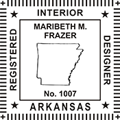 Interior Designer - Arkansas - Maxlight 5050 Pre-Inked Stamp- 2" Square