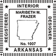 INTDESGN-AR - Interior Designer - Arkansas - Maxlight 5050 Pre-Inked Stamp- 2" Square