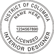Interior Designer - District of Columbia -1-3/4" Dia