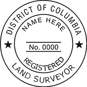 Land Surveyor - District of Columbia 1-3/4" Dia
