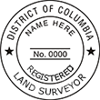 LANDSURV-DC - Land Surveyor - District of Columbia 1-3/4" Dia